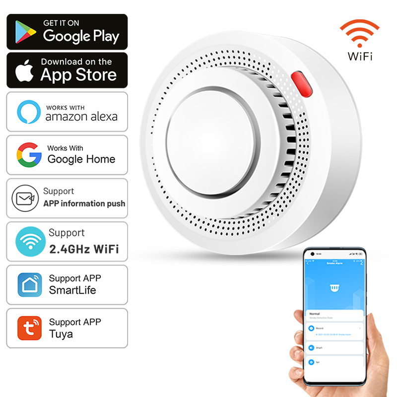 Tuya Smart WiFi Smoke Sensor F - Smoke Detector Interconnected 리뷰 및 가격