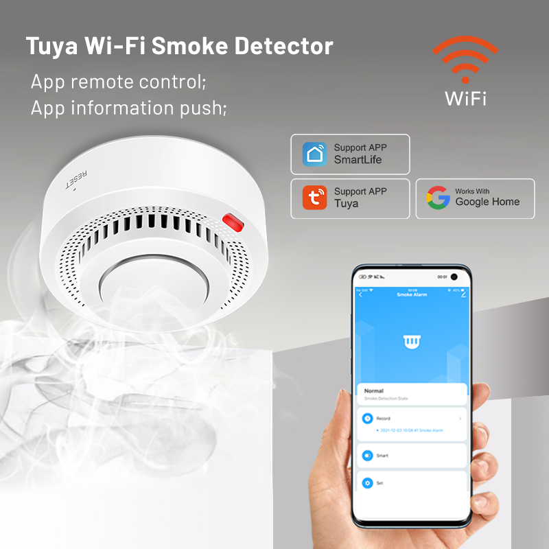 Tuya Smart WiFi Smoke Sensor F - Smoke Detector Interconnected 리뷰 및 가격