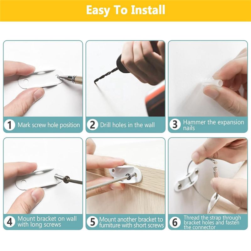 Anti Tip Furniture Anchors Ear - Earthquake Anchor Strap 리뷰 및 가격
