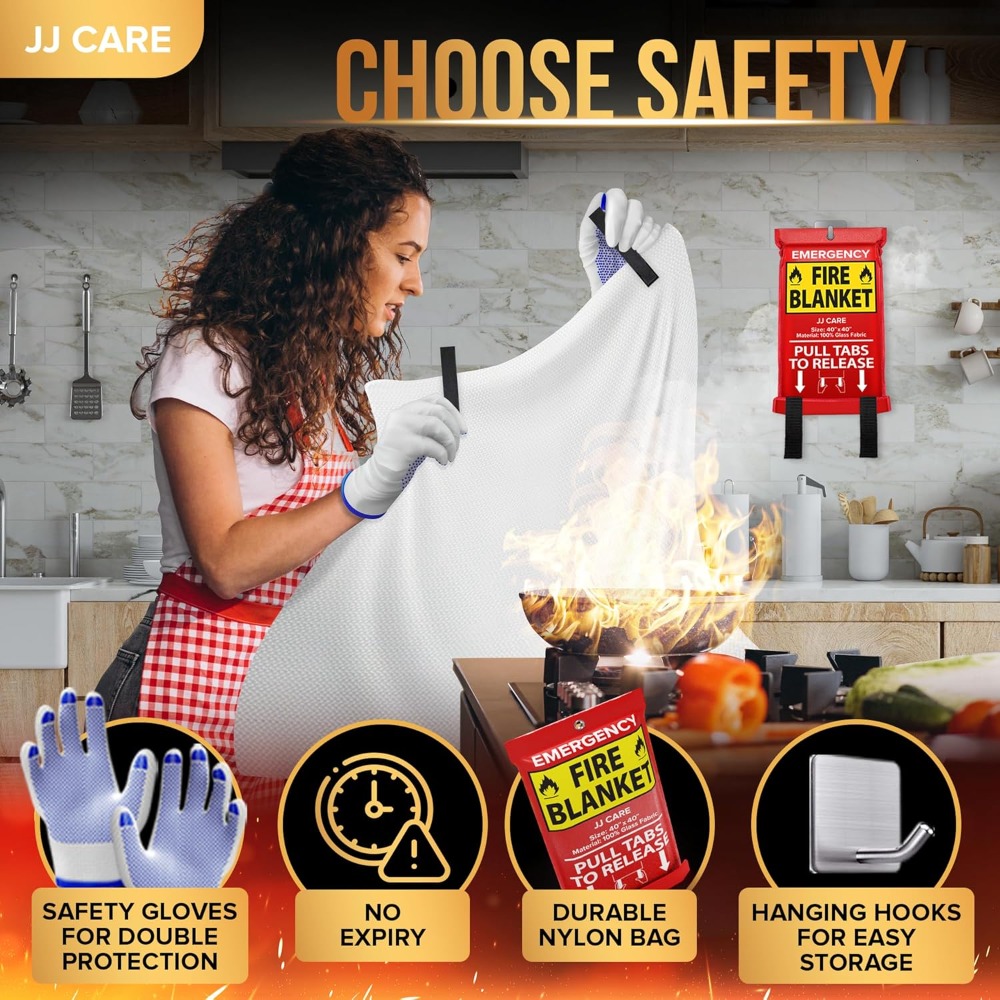 Fire Blanket – 10 Packs with H - Fire Blanket Kitchen 리뷰 및 가격