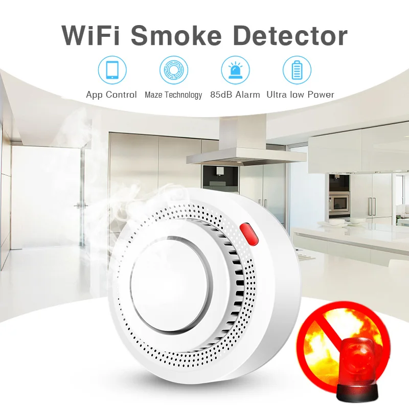 2 Pack Tuya Smart WiFi Smoke D - Smoke Detector Interconnected 리뷰 및 가격