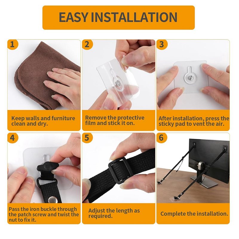 FULL-8 PCS TV Adjustable Safet - Earthquake Anchor Strap 리뷰 및 가격