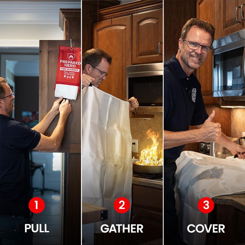 2-Pack Fiberglass Fire Blanket - Fire Blanket Kitchen 리뷰 및 가격